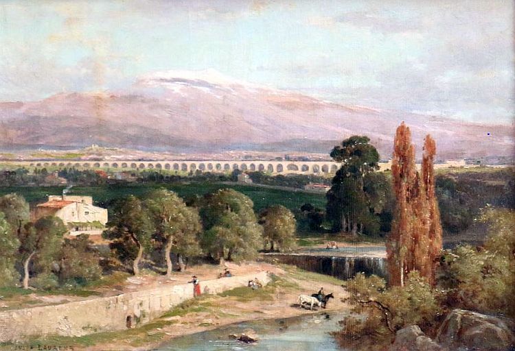 Aqueduc Carpentras et mont Ventoux par Jules Laurens