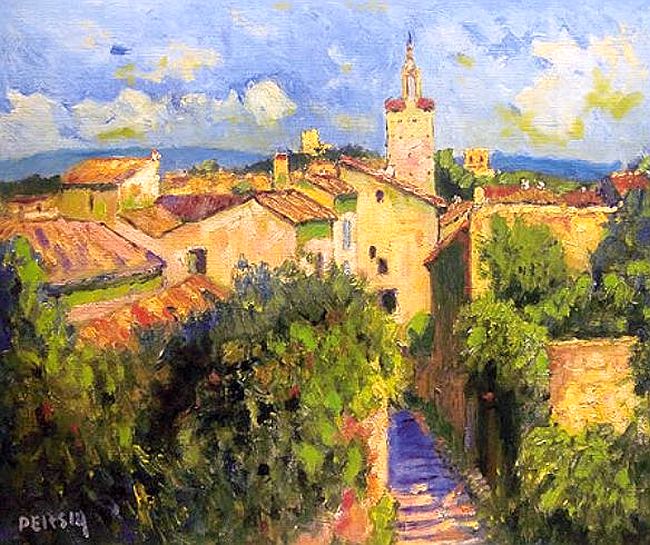  Cucuron le village et le clocher Alfred Persia par 