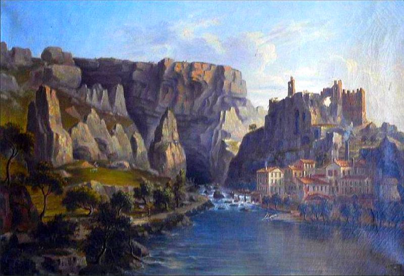 Fontaine de Vaucluse par jean Baptiste Gu&eacute;dy