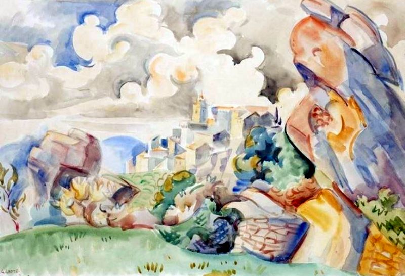 Rochers &agrave;  Gordes  par Andr&eacute; Lhote