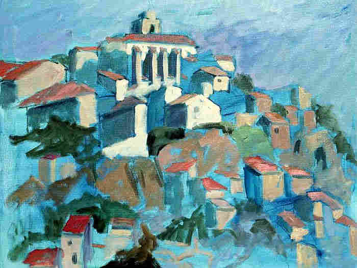 Gordes en bleu  par Linda Press