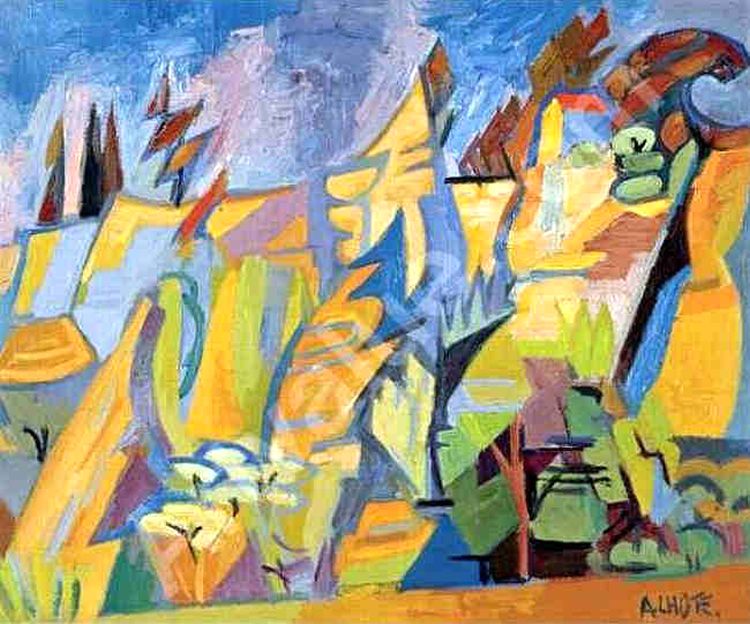 Rochers &agrave;  Gordes  par Andr&eacute; Lhote