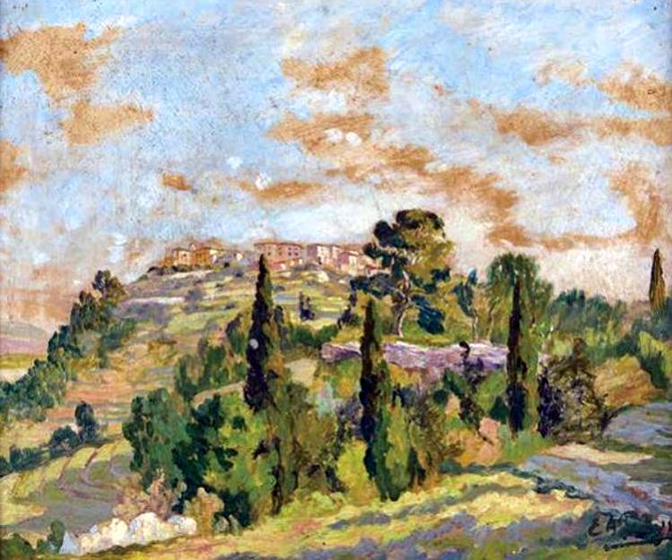 Vue de   Gordes  par Andr&eacute; Lhote