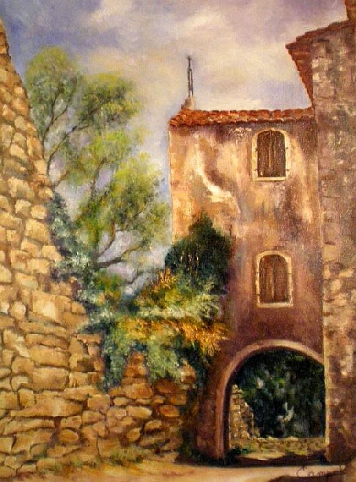 Vieille  rue d'Opp&egrave;de le Vieux par  Chantal Campolo