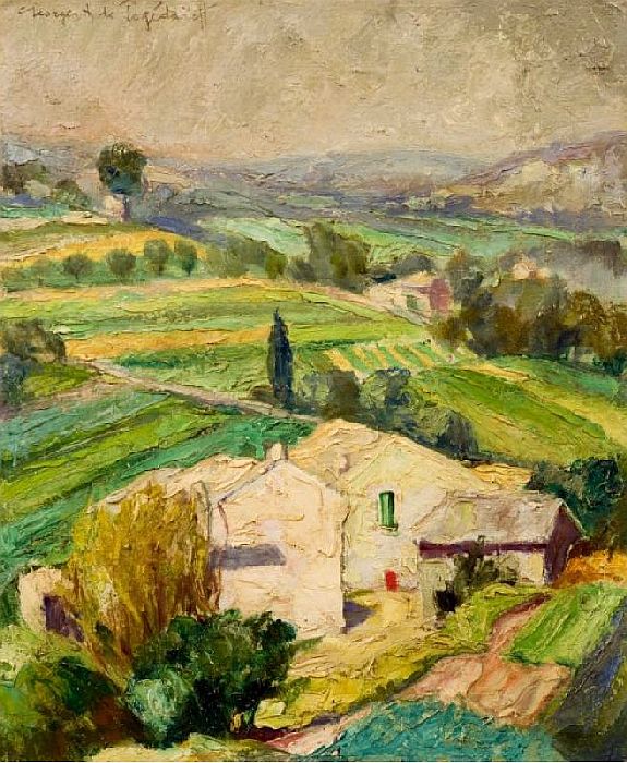 paysage du Luberon par Georges Pogedaief