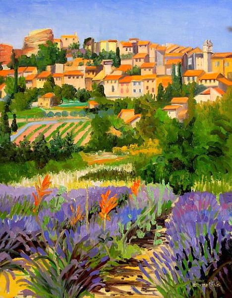 Saignon vue de l'Ouest par Elaine Lisle