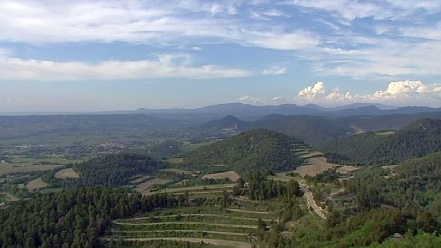 paysage  depuis les dentelles de Montmirail