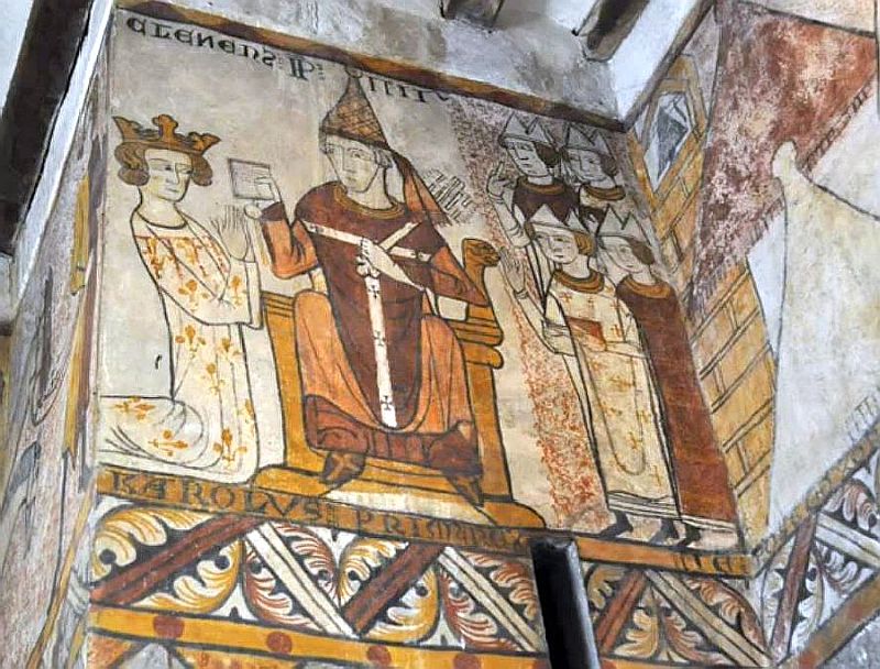 Fresque de la tour Ferrande &agrave; Pernes-les-Fontaines