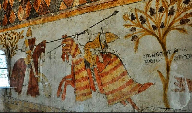 Fresque de la tour Ferrande &agrave; Pernes-les-Fontaines