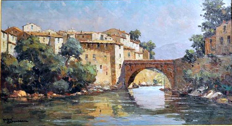 Le vieux Vaison, le vieux pont  par  Andr&eacute; B&eacute;ronneau