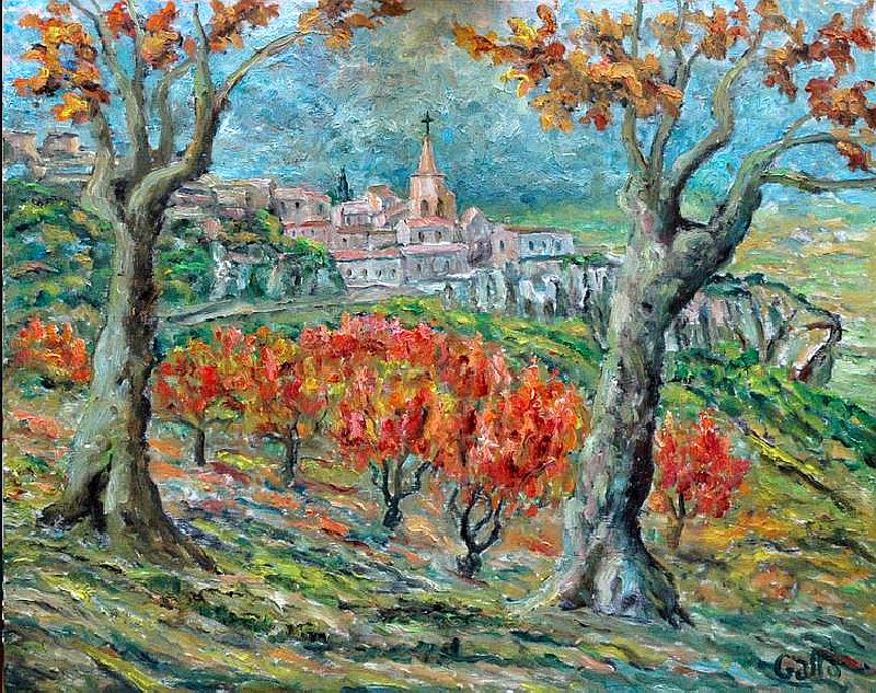 Venasque automne Cerisiers par Raymond Gallo