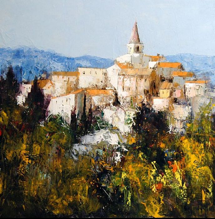 Le village de Venasque par C&eacute;lestin Messaggio