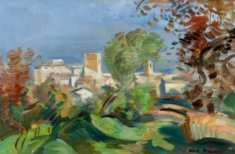 Paysage du Vaucluse, Villedieu par Andr&eacute; Planson