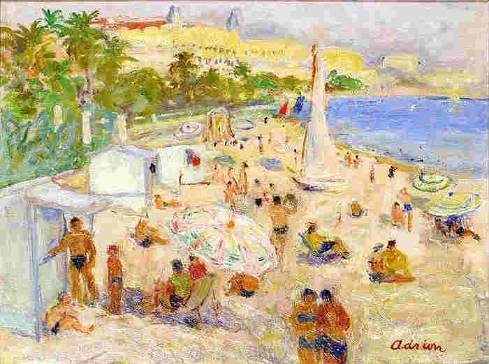 La plage à La plage à La plage à Cannes par Lucien Adrion