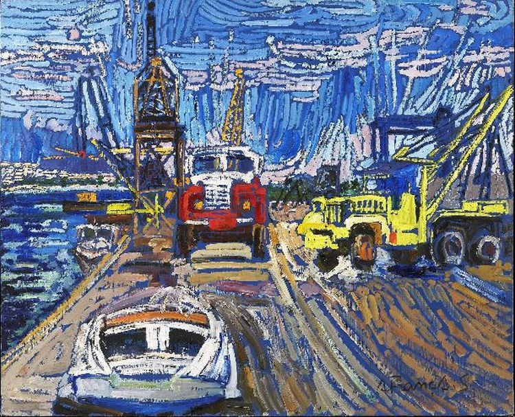 Port de Cannes la nuit et le Suquet par Serge Kislakoff