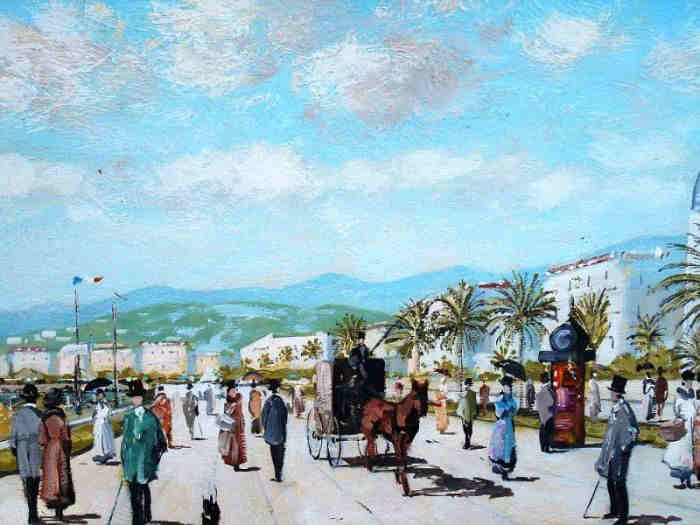 Croisette &agrave; Cannes, &agrave; la belle &eacute;poque