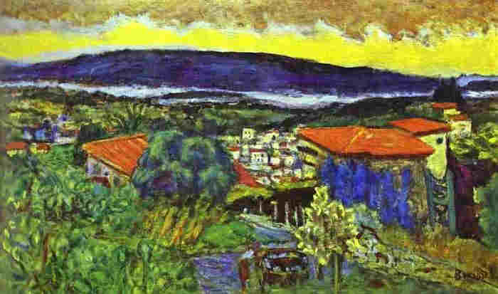 Toits rouges au Cannet par Pierre Bonnard