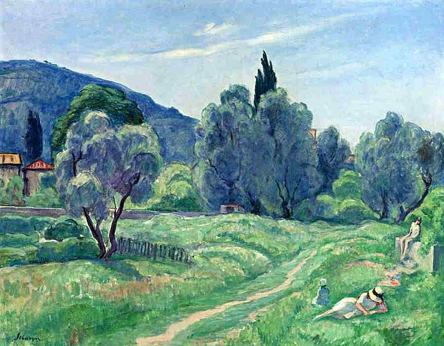 Oliviers l'après-midi au-dessus de Cannes par Henri Lebasque