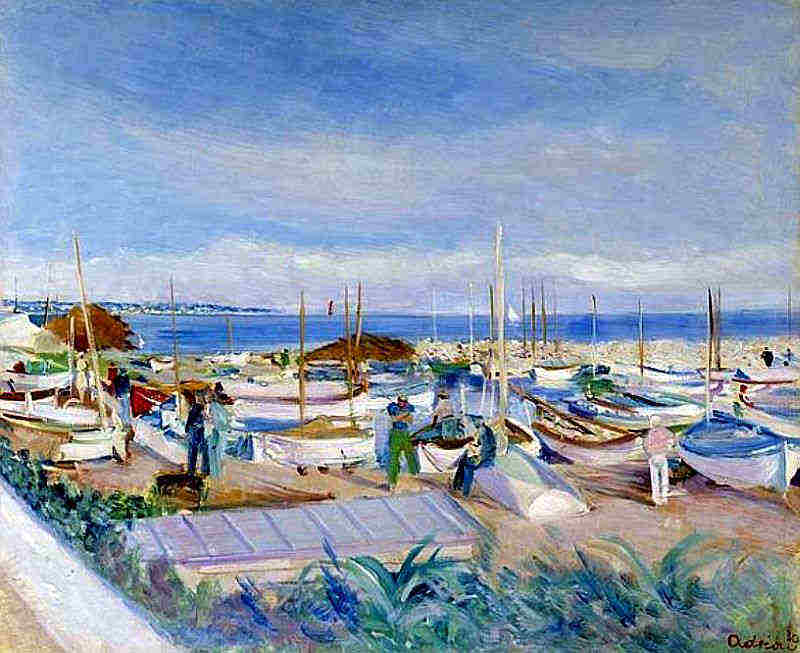 Le port de pêche de Cannes par Lucien Adrion