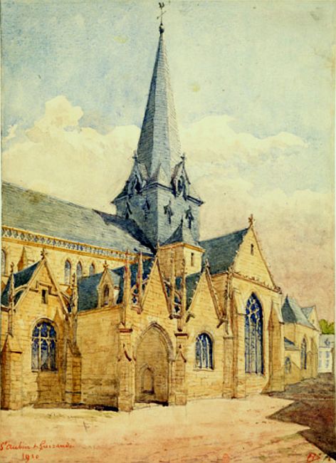 Coll&eacute;giale St-Aubin Gu&eacute;rande par Robert Orceau