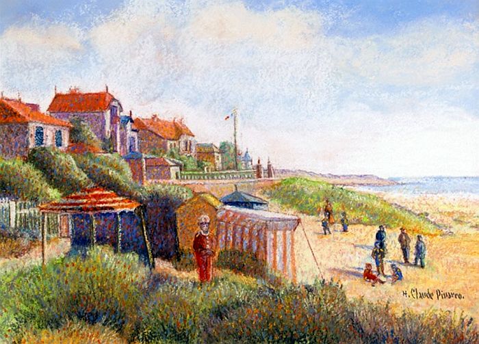 Plage &agrave; Pornichet par Hugues Claude Pissaro