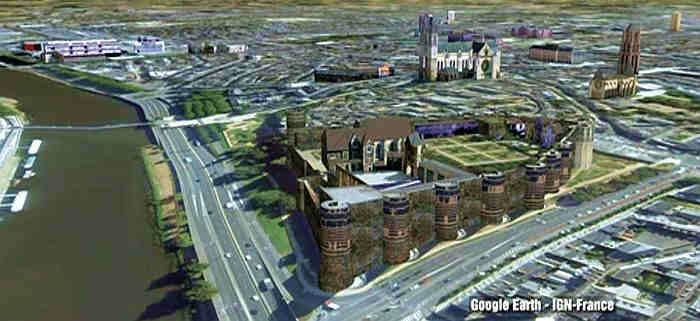 La citadelle et la cath&eacute;drale d'Angers