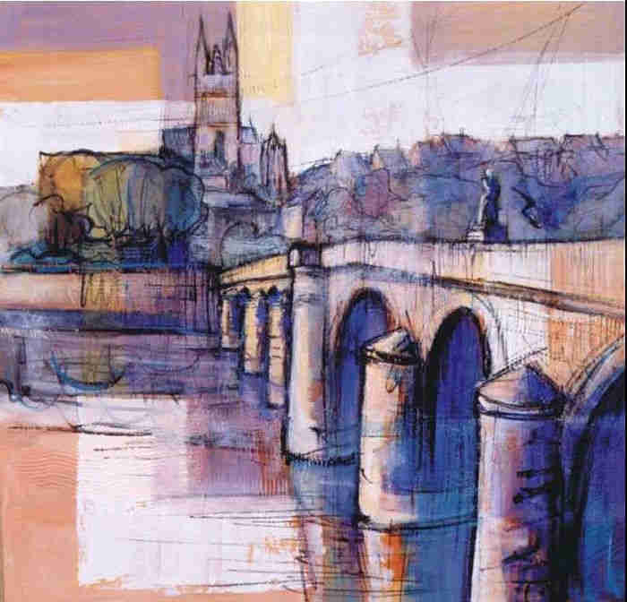 Pont et cath&eacute;drale d'Angers par Jip&eacute;