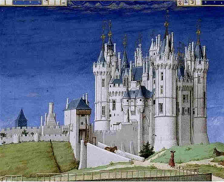 Ch&acirc;teau de Saumur in  Riches heures du duc de Berry
