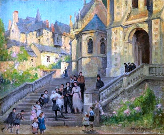 Eglise Le Mans par Jules Herv&eacute;-Math&eacute;