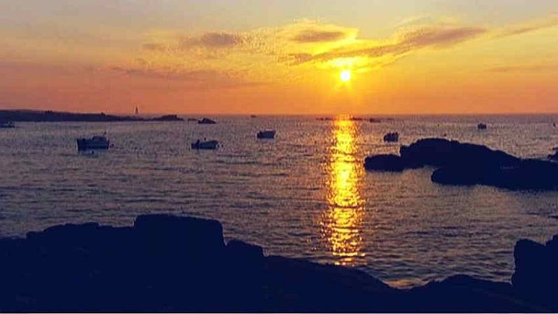 Coucher de soleil, &icirc;le d'Yeu