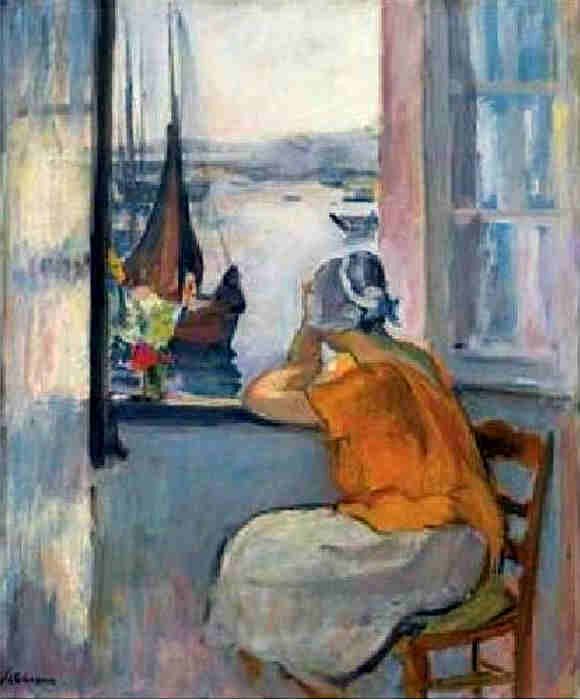 Jeune femme, &icirc;le d'yeu par henri Lebasque