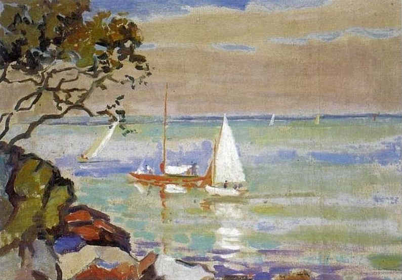 La anse rouge au bois de la Chaise &agrave; Noirmoutier par  Paul Vincent Darrasse
