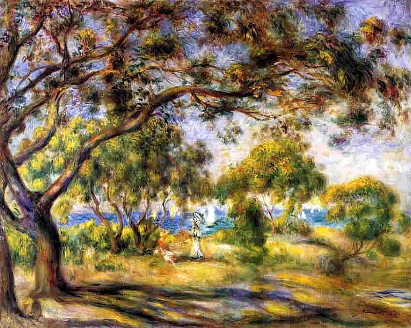 bois de la Chaize &agrave; Noirmoutier par Pierre Auguste  Renoir