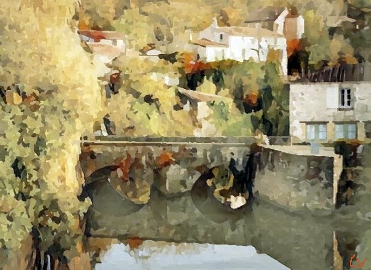 Pont roman &agrave; VOUvant par Laura Voolu