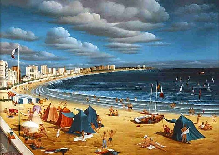 La plage aux Sables d'Olonne  par Raphael Toussaint