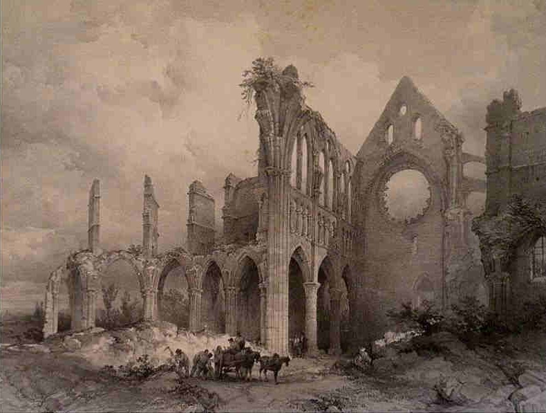 Ruines de l'bbaye de Longpont par  Louis Hague