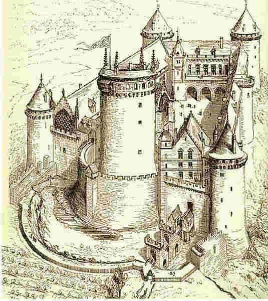 Ch&acirc;teau de Coucy au XIVe si&egrave;cle