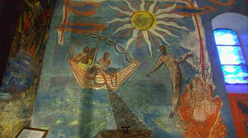 &eacute;glise St-Martin de jeantes, peinture Charles Eick