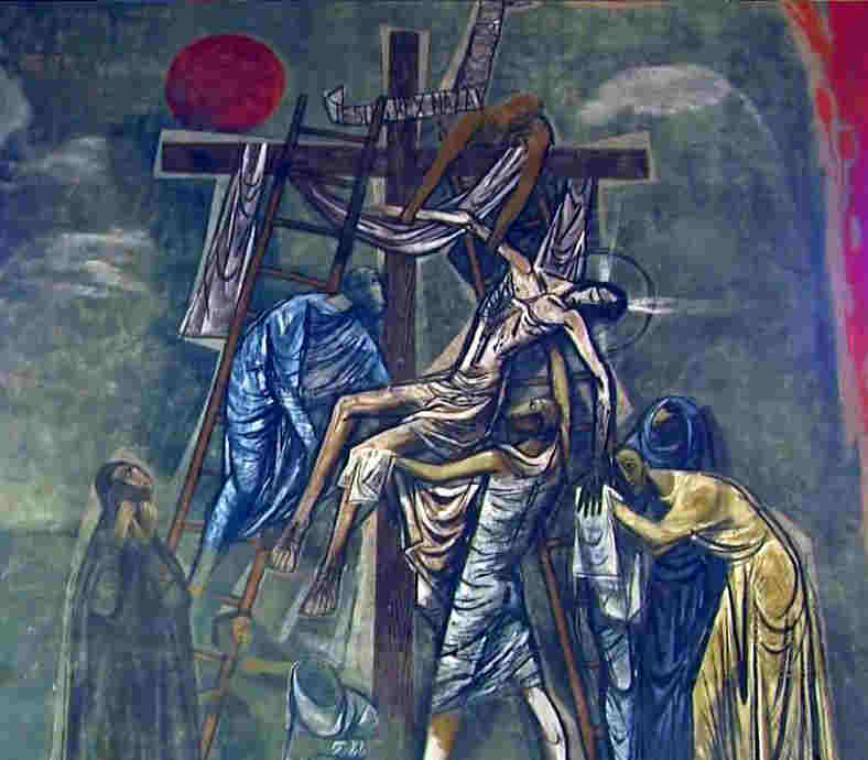 &eacute;glise St-Martin de jeantes, peinture Charles Eick