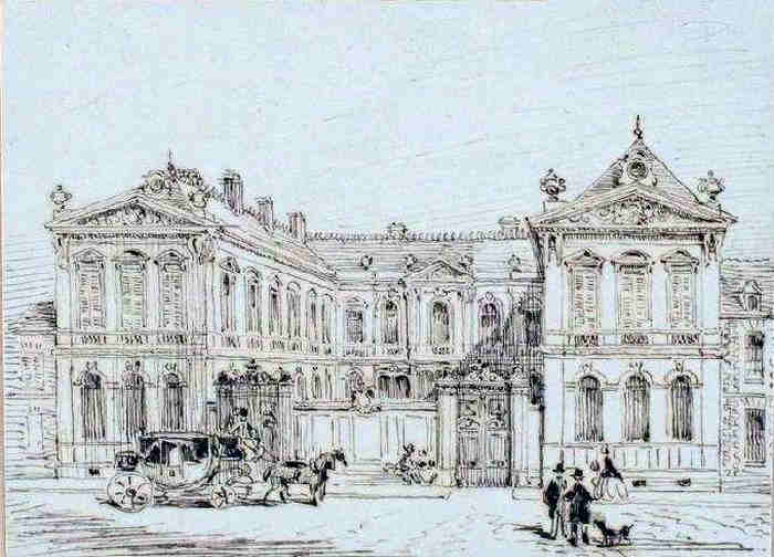 Fa&ccedil;ade de l'h&ocirc;tel de Franqueville &agrave; Amiens  par Duthoit