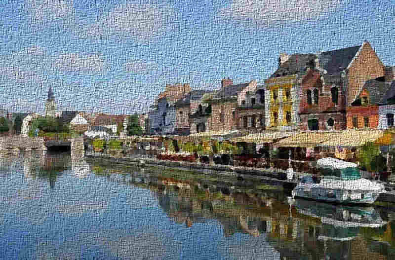 Caf&eacute; en bord de Somme &agrave; Amiens par Dan Kopel