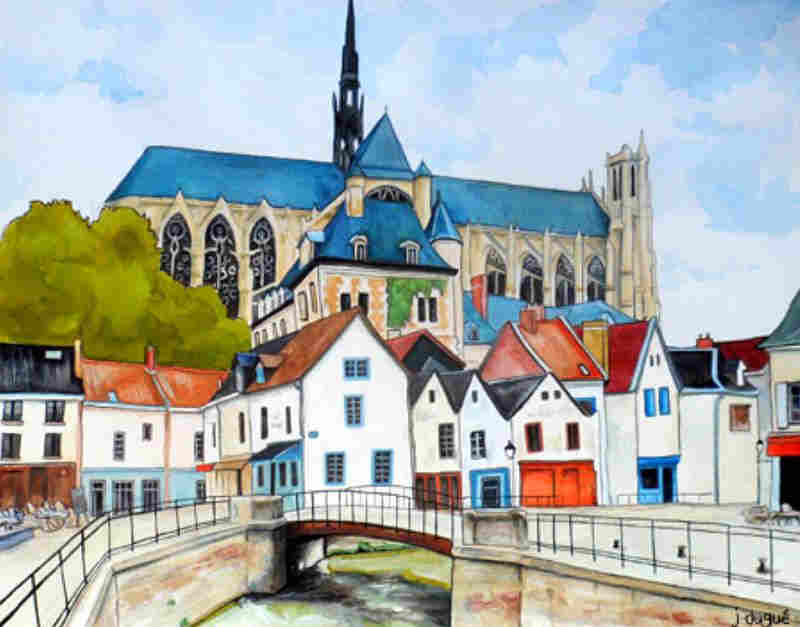 la cath&eacute;drale dAmiens et la place du Don par Julien Dugu&eacute;