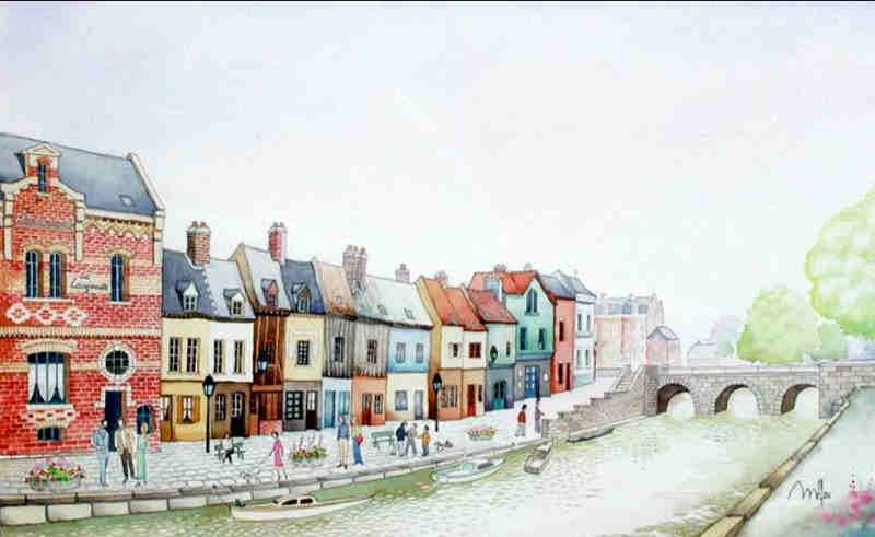 Le quartier St-Leu  &agrave; Amiens par Lucien M&eacute;lou