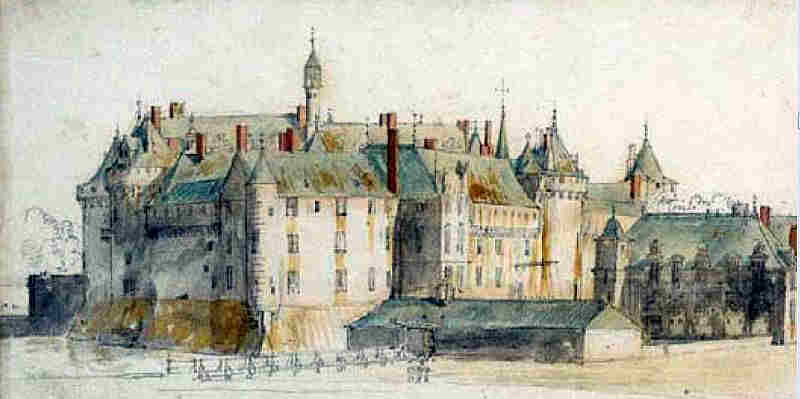 Le ch&acirc;teau de Chantilly en 1665 par  Adam Frans van der Meulen