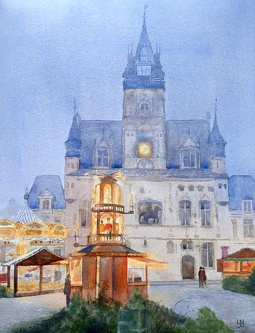 H&ocirc;tel de ville de Compi&egrave;gne   par Roseline le Noane