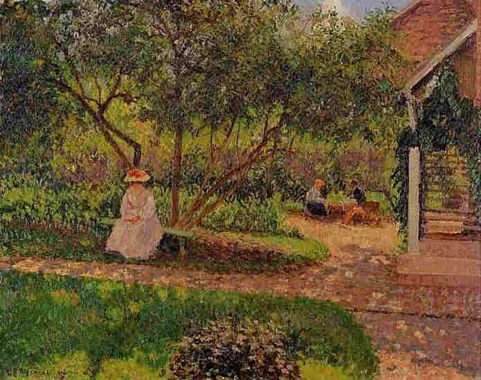 Coin de jardin &agrave; Eragny par Camille Pissaro