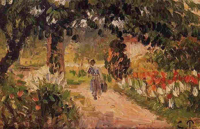 Jardin &agrave; Eragny par Camille Pissaro