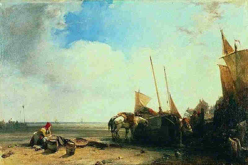 scene cotiere en picardie richard parkes bonington 
