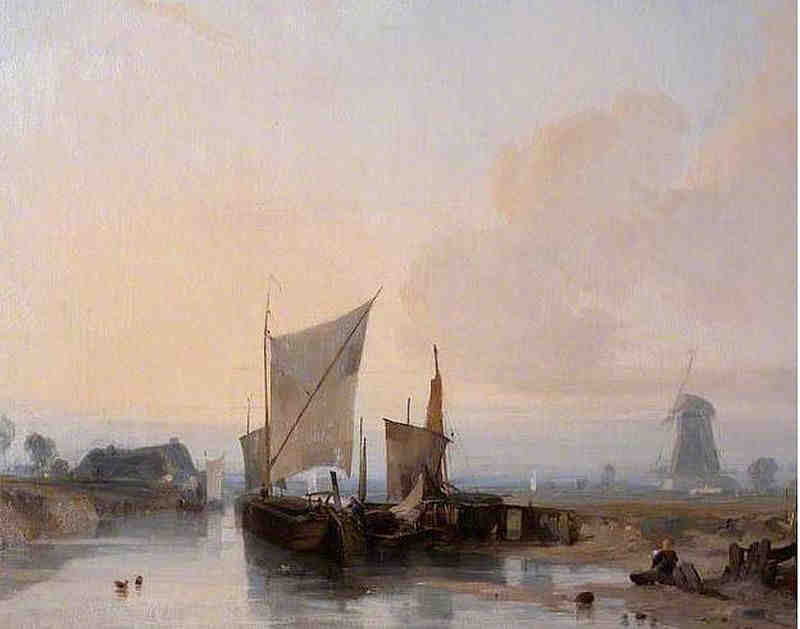 scene de rivi&egrave;re en picardie richard parkes bonington 