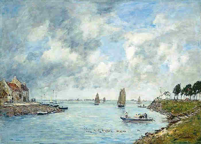 St-Val&eacute;ry en Somme par Eug&egrave;ne Boudin